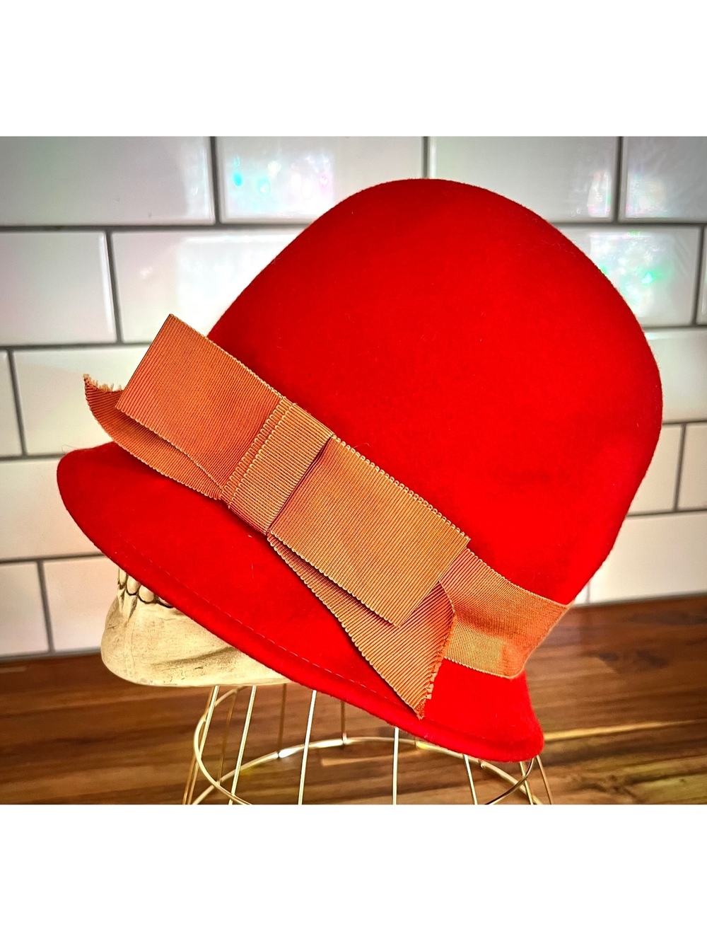 Vintage Henry G. Ross New York–Paris Red Wool Velour Hat | 1950s–1960s